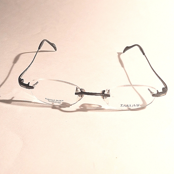 NEW 1990s Handmade TAKUMI Rimless Oval Unisex Vintage Eyeglasses Frames - Picture 8 of 12